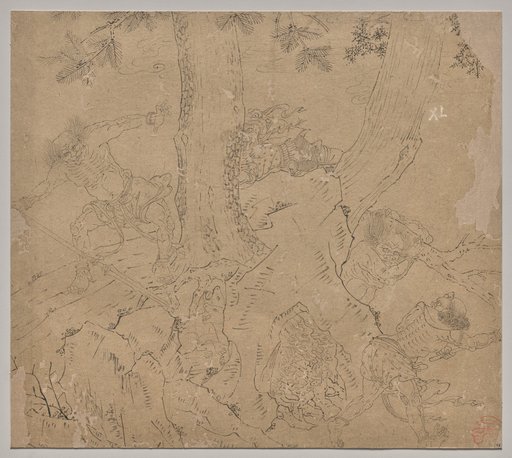 Album of Daoist and Buddhist Themes: Search the Mountain: Leaf 46