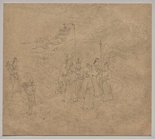 Album of Daoist and Buddhist Themes: Procession of Daoist Deities: Leaf 7