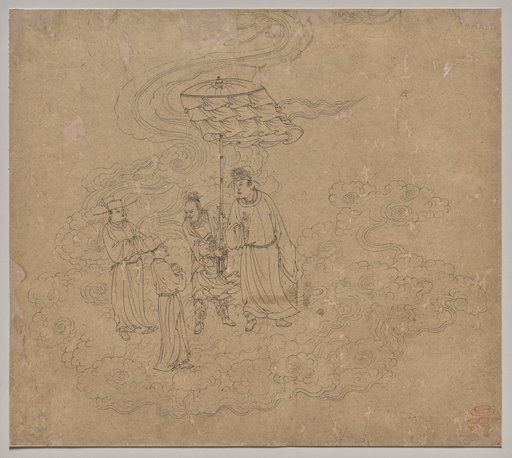 Album of Daoist and Buddhist Themes: Procession of Daoist Deities: Leaf 9