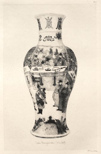 History of the Ceramic Art: A Descriptive and Philosophical Study of the Pottery of All Ages and All Nations: China: Porcelain, Colored Upon Biscuit, Teapot, with Raised Handle. Teacup in the form of a Flower (Plate II)