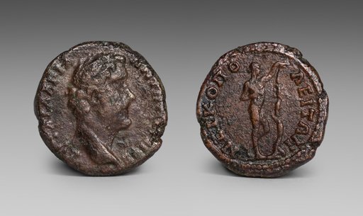 Provincial Coin: Head of Antoninus Pius (obverse); Apollo Sauroktonos (reverse)