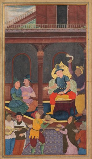 Salome Receiving John the Baptist’s Head on a Platter (folio 112 verso), from a Mirror of Holiness (Mir’at al-quds) of Father Jerome Xavier