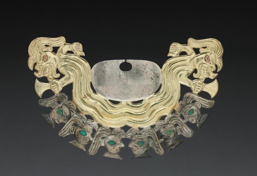 Nose Ornament with Decapitators and Human Heads