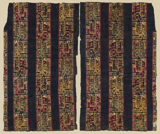 Tunic Fragments with Bird-Headed Creature