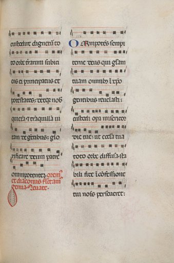 Missale: Fol. 146: Music for various prayers "Oremus dilectissimi..." and "Omnipotens sempiterne Deus"