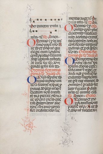 Missale: Fol. 146v: Music for various prayers "Oremus dilectissimi..." and "Omnipotens sempiterne Deus"