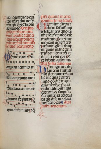Missale: Fol. 178: Music for various ordinary prayers