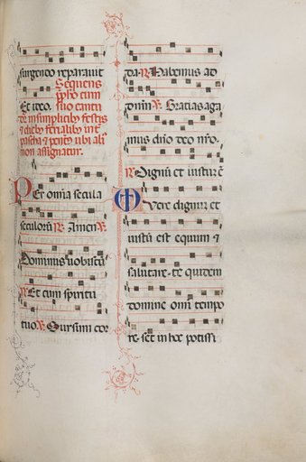 Missale: Fol. 179: Music for various ordinary prayers