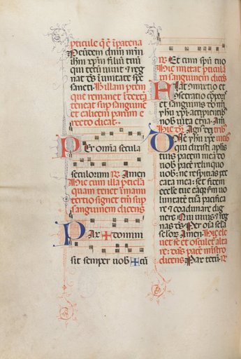Missale: Fol. 190v: Music for various prayers