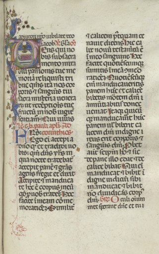 Missale: Fol. 225: Chalice with Host