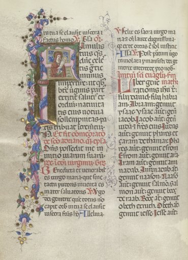 Missale: Fol. 311v: Saint Anne holding the newborn Virgin