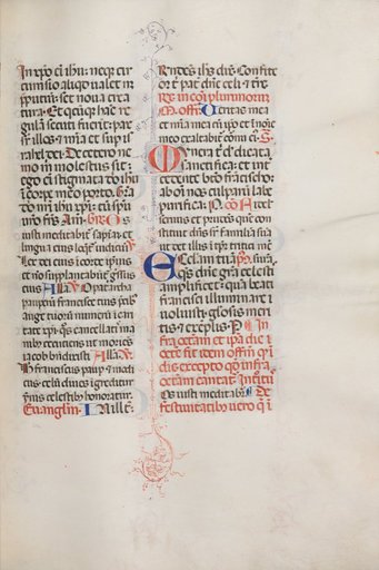 Missale: Fol. 319: St. Francis & Full Mass of St. Francis