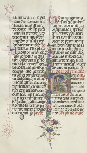 Missale: Fol. 387v: Death represented as a Skeleton with a Sickle
