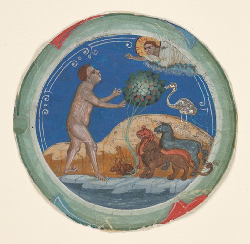 Medallion from the Border of a Latin Bible: The Sixth Day of Creation
