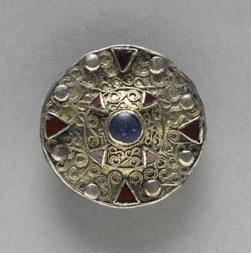 Filigree Disk Brooch with Central Boss
