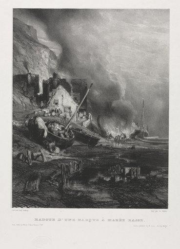 Six Marines: Refitting of a Boat at Low Tide