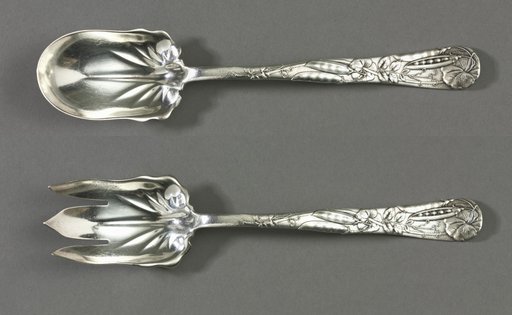 Vine Pattern Salad Spoon and Fork Set