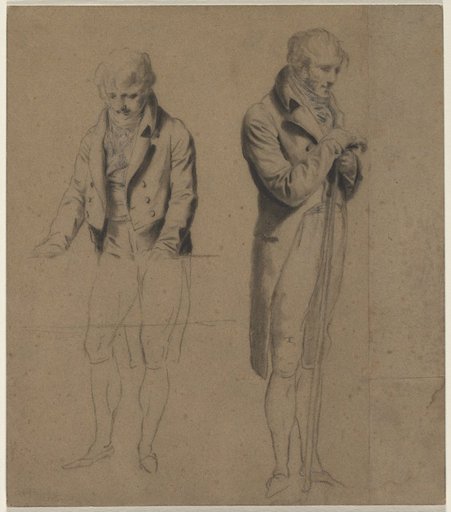 Two Standing Figures (Study for A Game of Billiards)