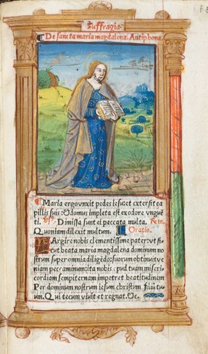 Printed Book of Hours (Use of Rome): fol. 109r, Mary Magdalene