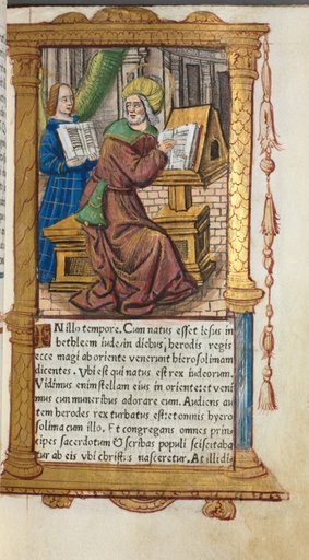 Printed Book of Hours (Use of Rome): fol. 19r, St. Matthew