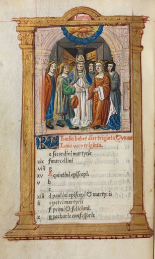 Printed Book of Hours (Use of Rome): fol. 7v, June calendar illustration