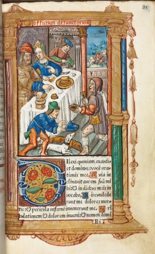 Printed Book of Hours (Use of Rome): fol. 73r, Lazarus