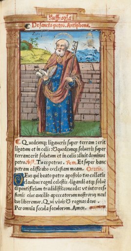 Printed Book of Hours (Use of Rome): fol. 99r, St. Peter