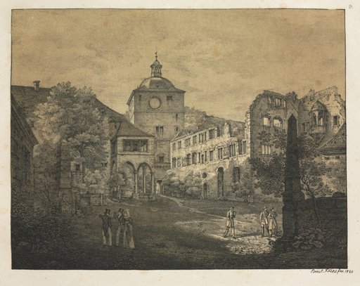 Six Views of Heidelberg Castle: Castle Terrace