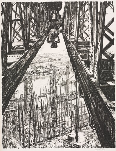 The Great War: Britain's Efforts and Ideals; Building Ships: A Shipyard Seen from a Big Crane