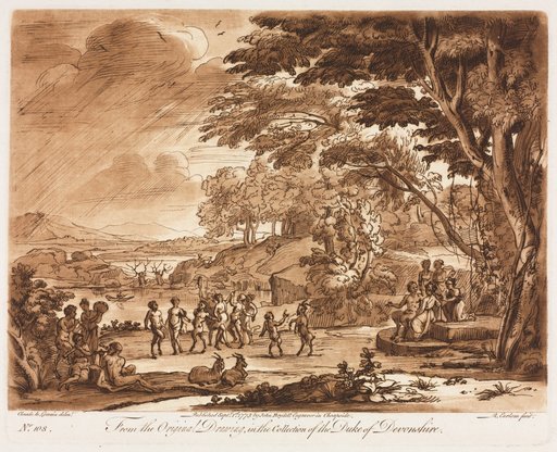 Liber Veritatis: No. 108, Landscape with Satyrs and Nymphs Dancing