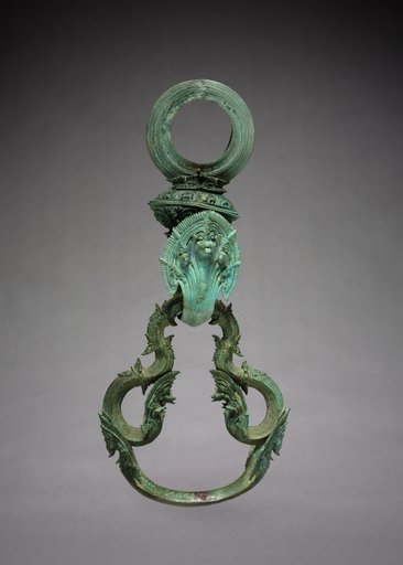 One of a Pair of Decorated Palanquin Hooks and Rings