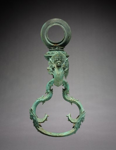 One of a Pair of Decorated Palanquin Hooks and Rings