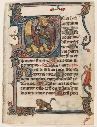 Leaf from a Book of Hours: Initial D: Flight into Egypt (2 of 2 Excised Leaves)