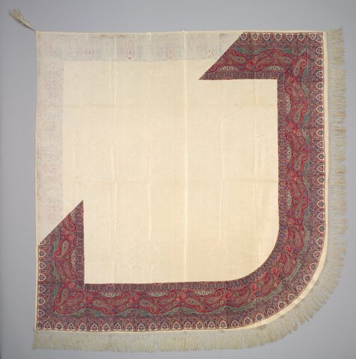 Printed Silk Turnover Shawl