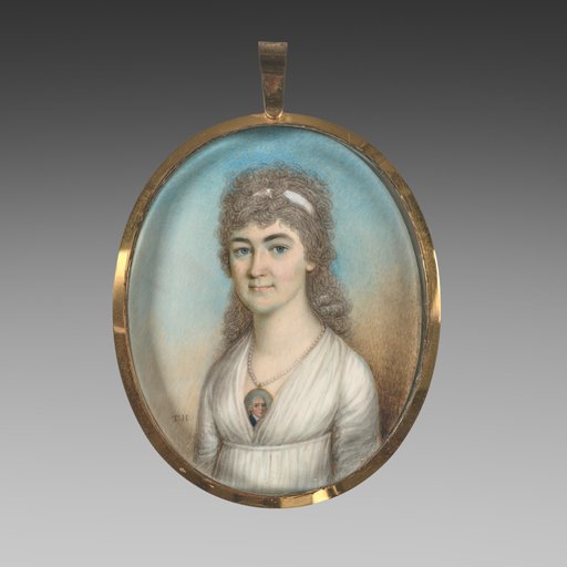 Portrait of a Woman Wearing a Miniature