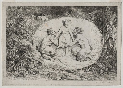 Bacchanales: Nymph Supported by Two Satyrs