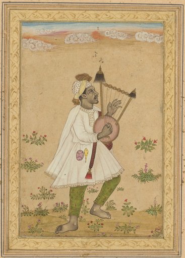 An African Lyre Player (recto)