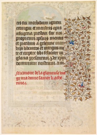 Leaf from a Book of Hours: Text (verso)