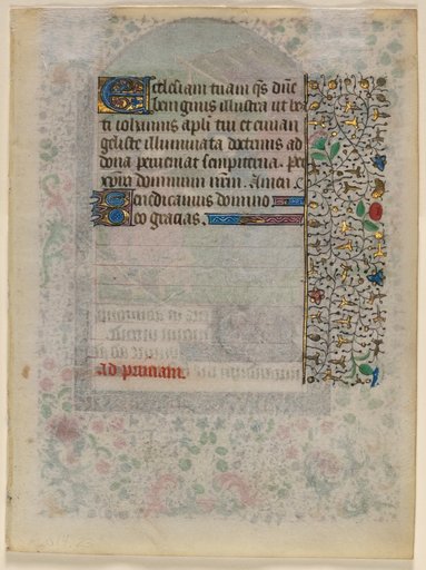 Leaf from a Book of Hours: Text (verso)