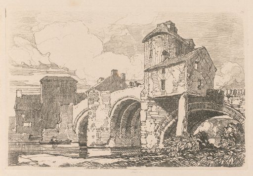 Liber Studiorum: Plate 26, Monnow Bridge, Monmouthshire