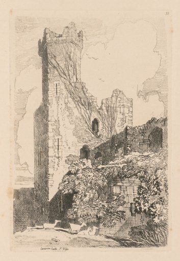 Liber Studiorum: Plate 32, Caernarvon Castle, N. Wales