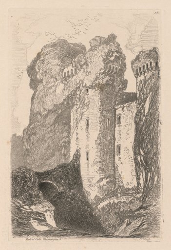 Liber Studiorum: Plate 24, Ragland Castle, Monmouthshire