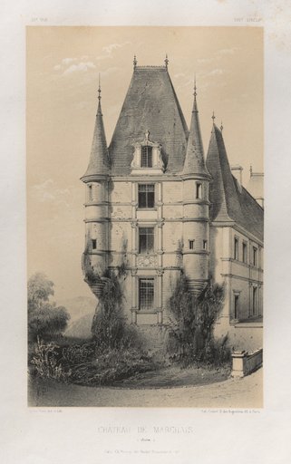 Architecture Pittoresque ou Monuments des xveme. Et xvieme. Siecles: Chateaux De France des XV et XVI Siecles: Pl. 31, Château De Marchais (Aisne)