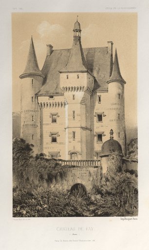Architecture Pittoresque ou Monuments des XVeme. Et XVIeme. Siecles: Chateaux de France des XV et XVI Siecles: Pl. 52, Château De Fay (Maine)