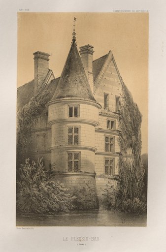 Architecture Pittoresque ou Monuments des XVeme. Et XVIeme. Siecles: Chateaux de France des XV et XVI Siecles: Pl. 68, Le Plessis-Bas (Aisne)