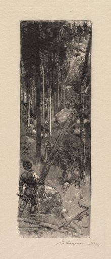 Fontainebleau Forest: Cutting of Pines (La Forêt de Fontainebleau: Abatage des pins)