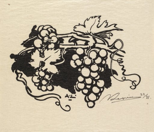 Fontainebleau Forest: Tailpiece, Grapes (La Forêt de Fontainebleau: Cul-de-lampe)