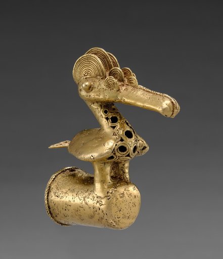 Finial with Long-Beaked Bird