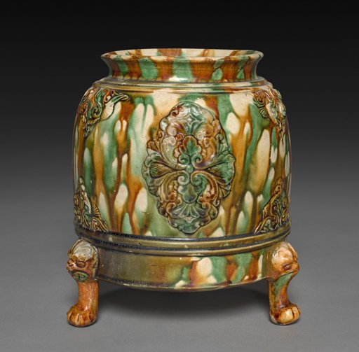 Jar with Applied Floral Decoration