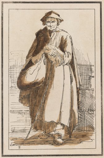 Forty Lithographic Impressions from Drawings of Landscape Scenery by Thomas Barker, Selected from His Studies of Rustic Figures after Nature: [Old Woman in Cloak with Clasped Hands]
